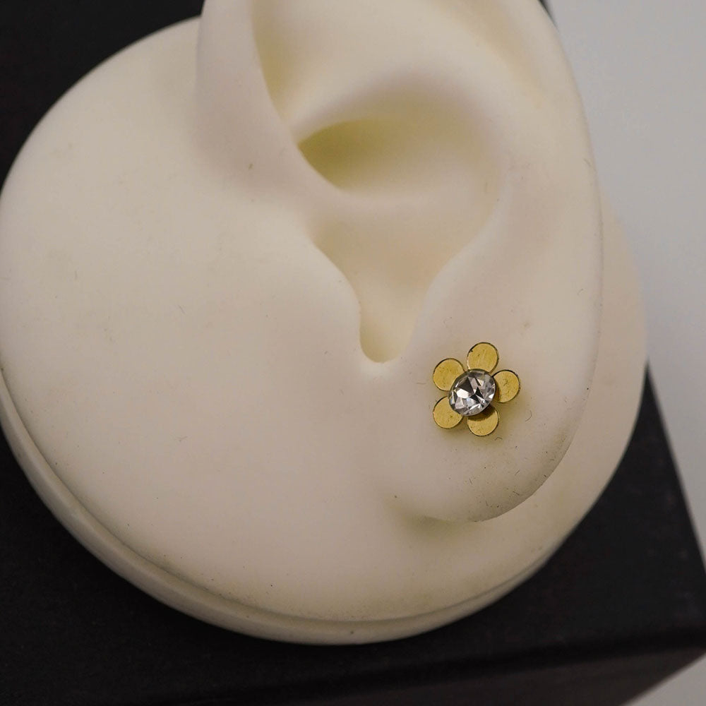 sunflower zircon studs D771