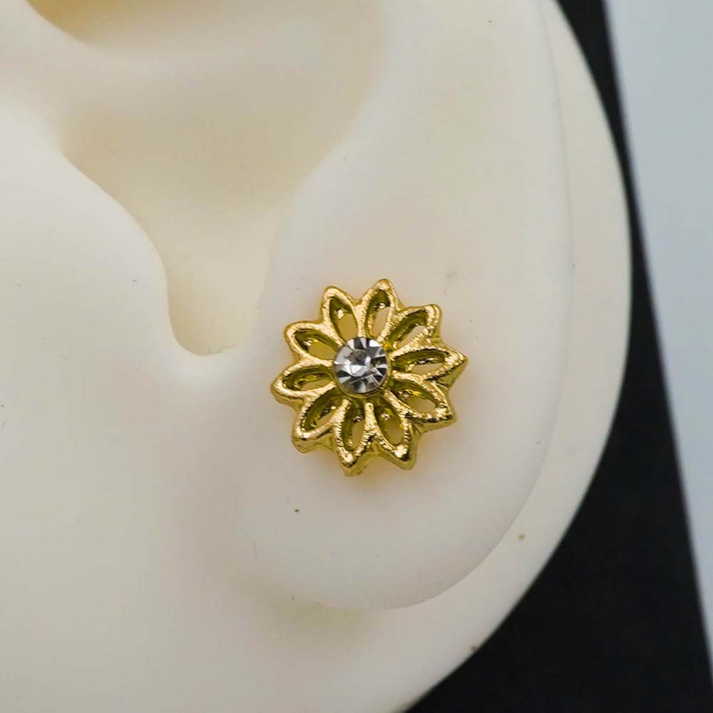 flower studs D1004