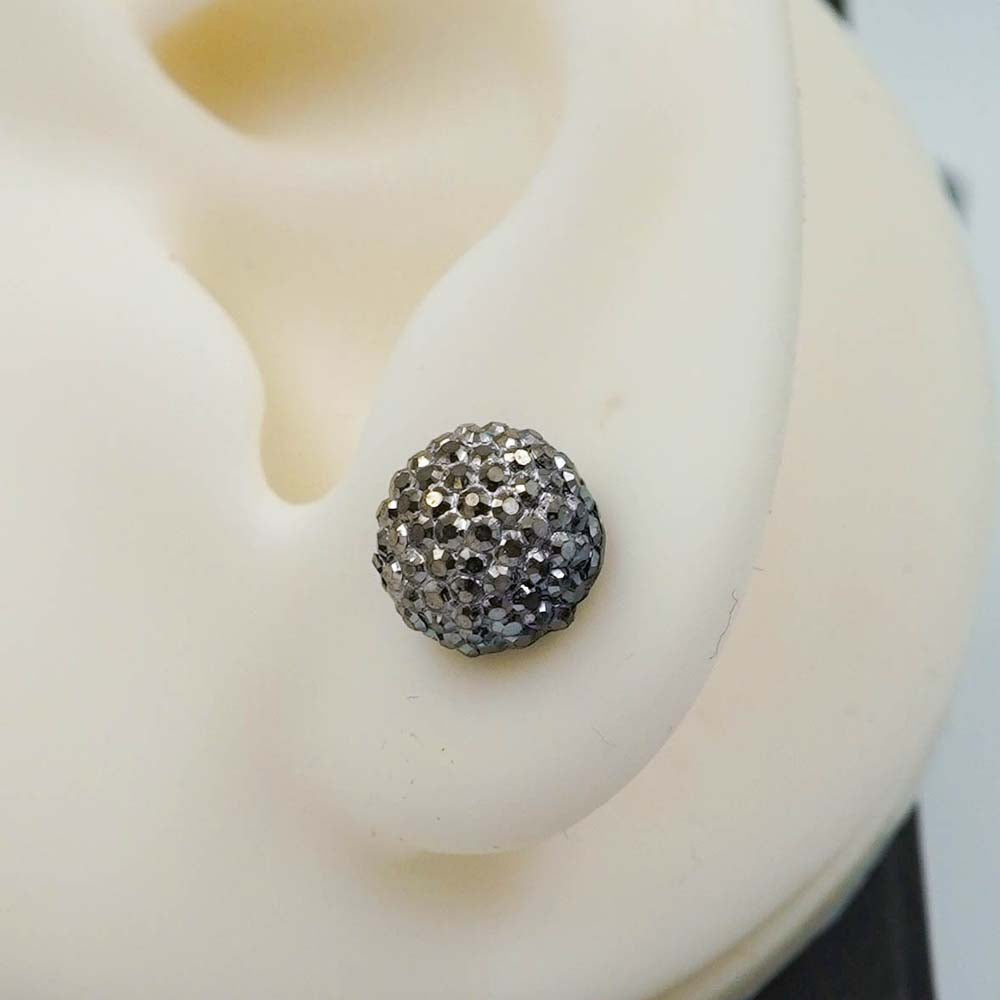 silver disco studs
