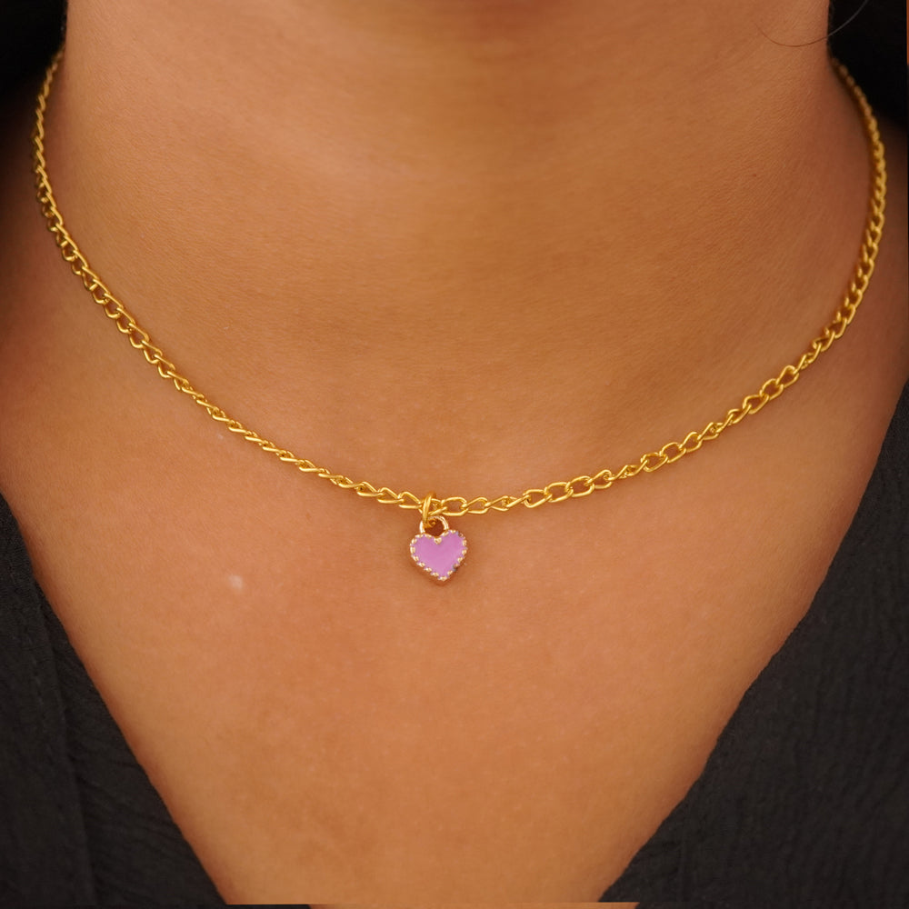 purple heart pendant