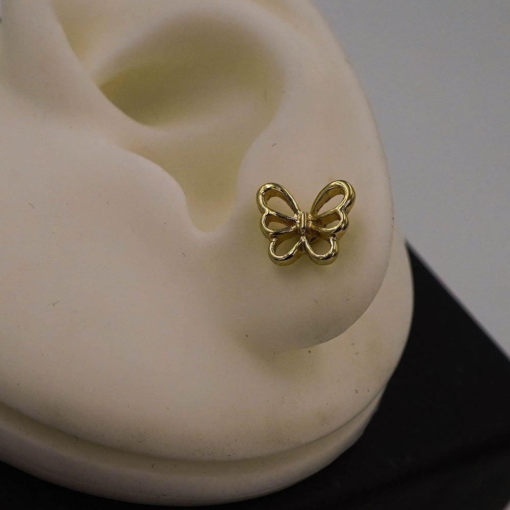 hollow butterly studs D768