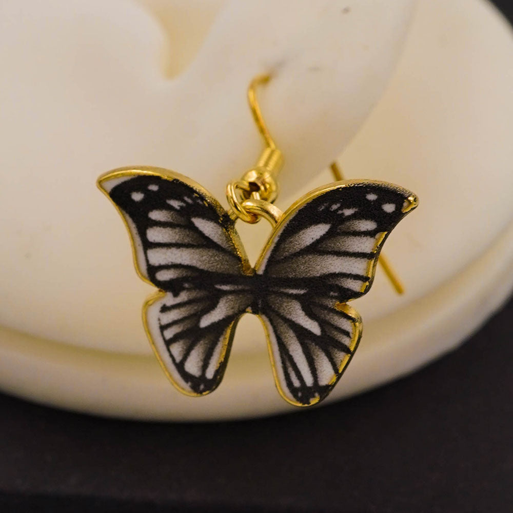 black butterfly earrings