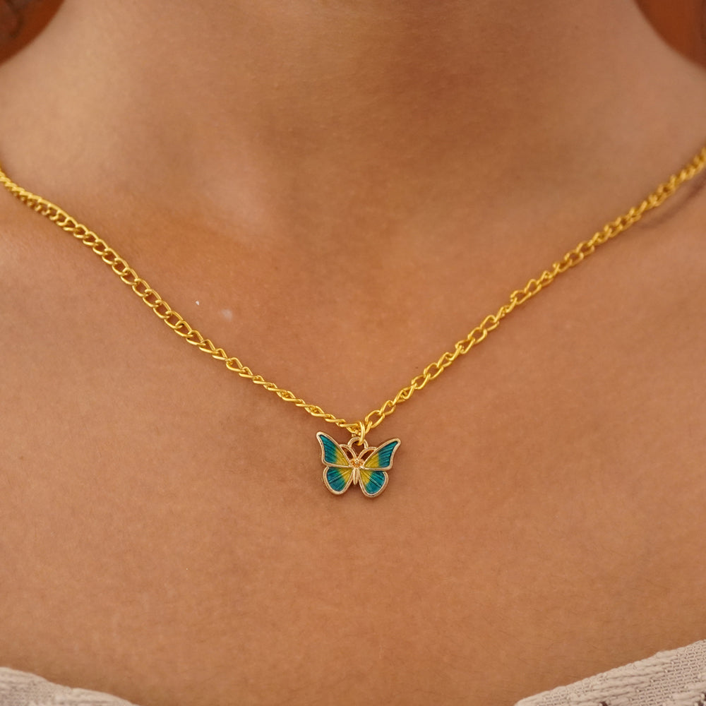 colourful butterfly pendant