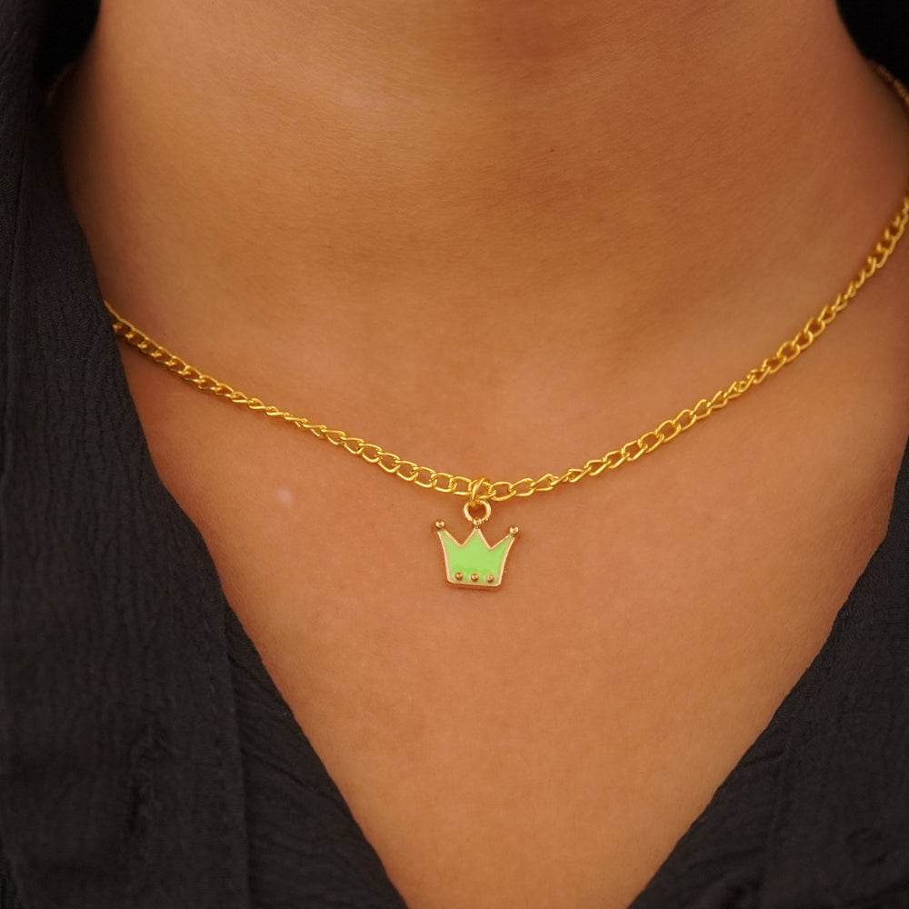 green crown pendant