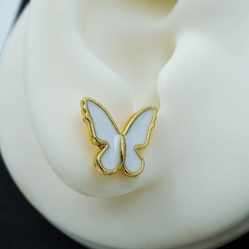 white golden butterfly