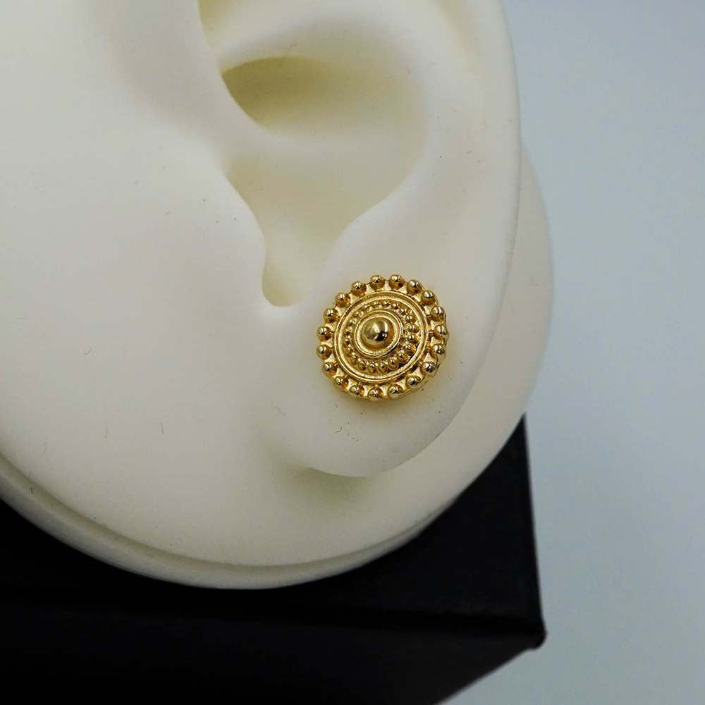 golden traditional studs