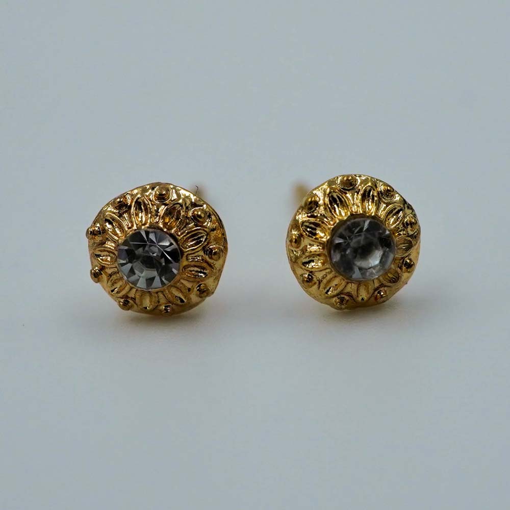 gold rounded studs