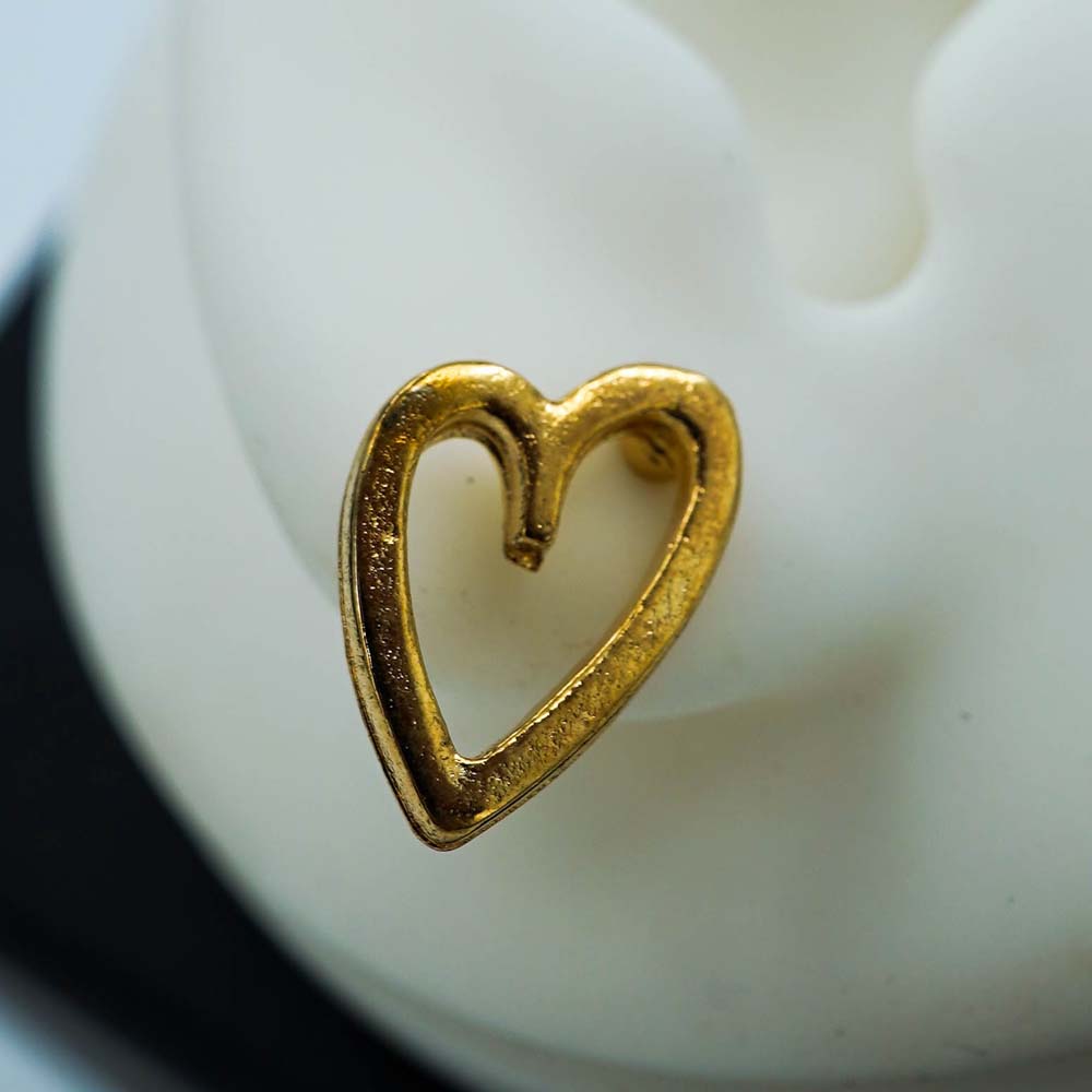 hollow heart studs