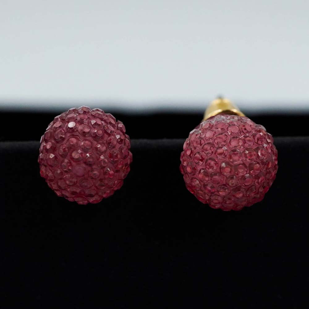 red puff studs