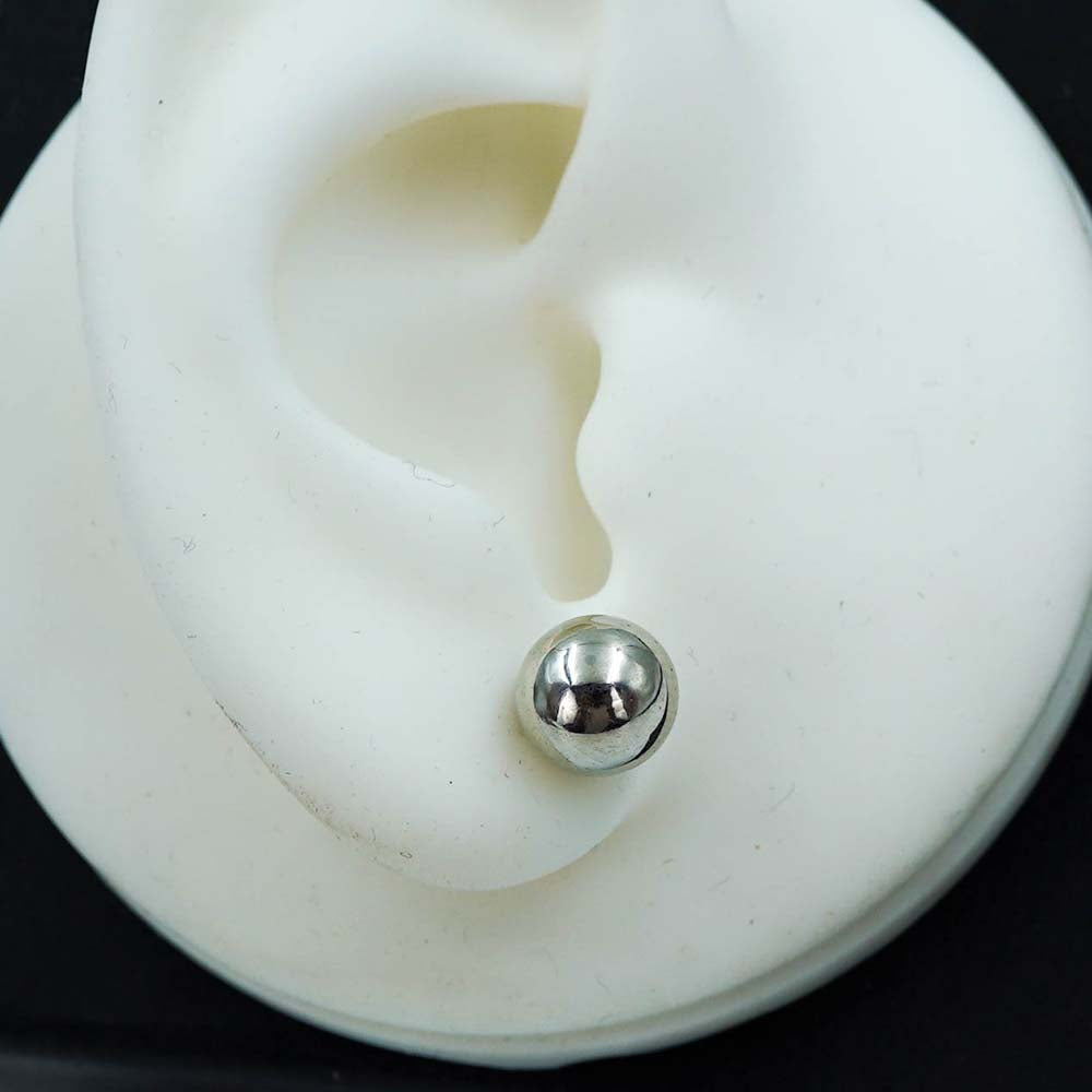 silver pearl studs