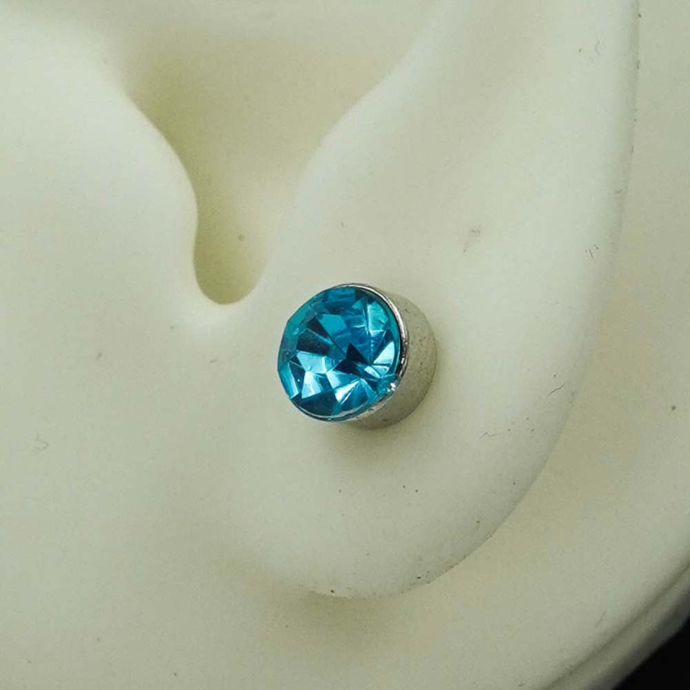 blue zircon studs