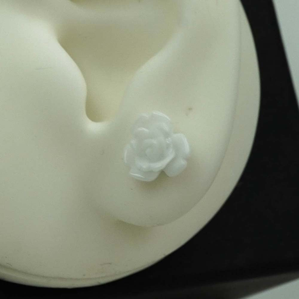 white flower studs
