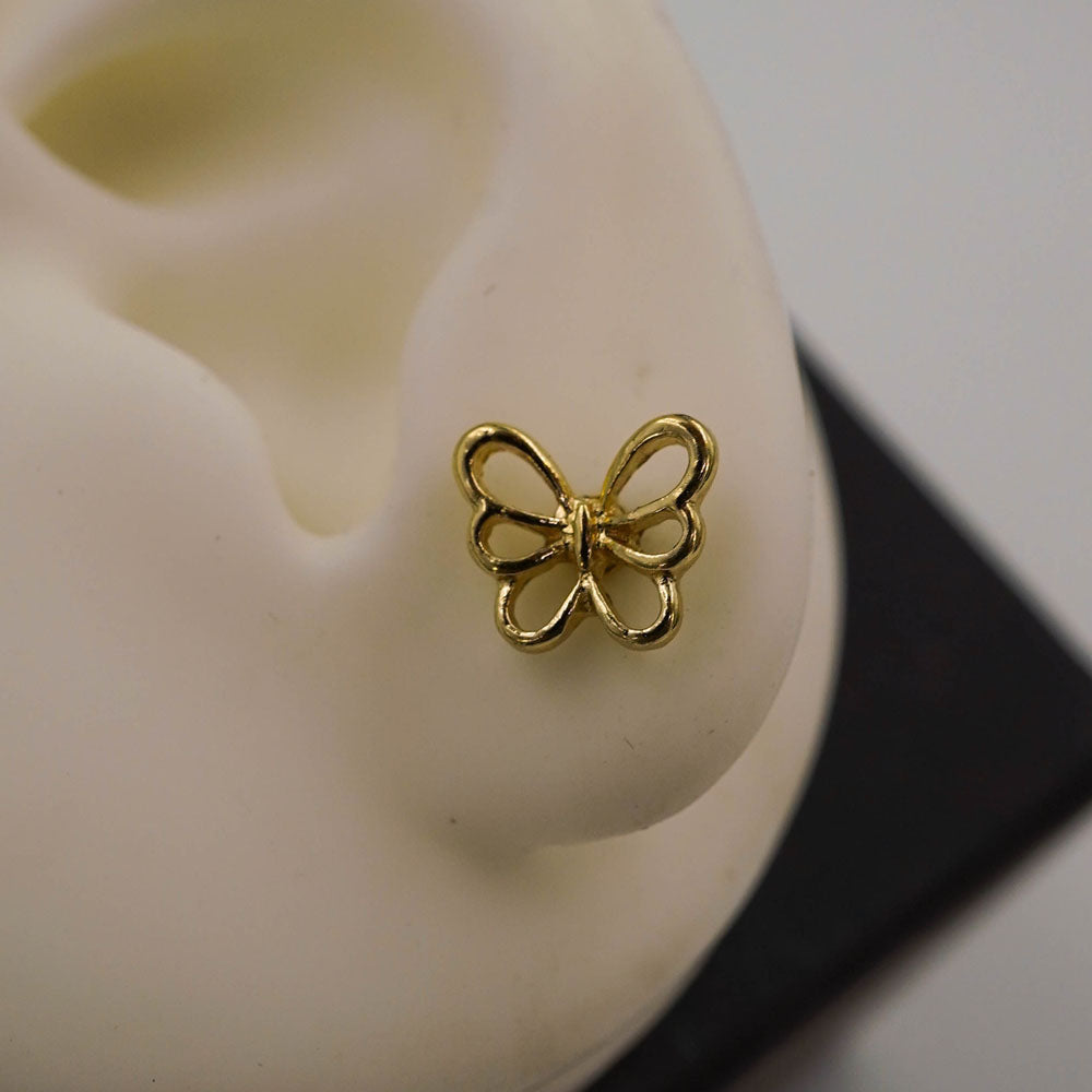 hollow butterly studs D768
