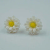 white flower studs