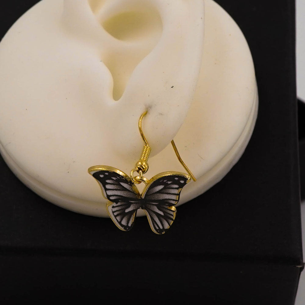black butterfly earrings
