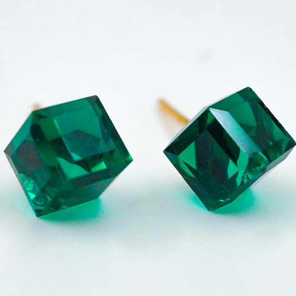 green cubic studs