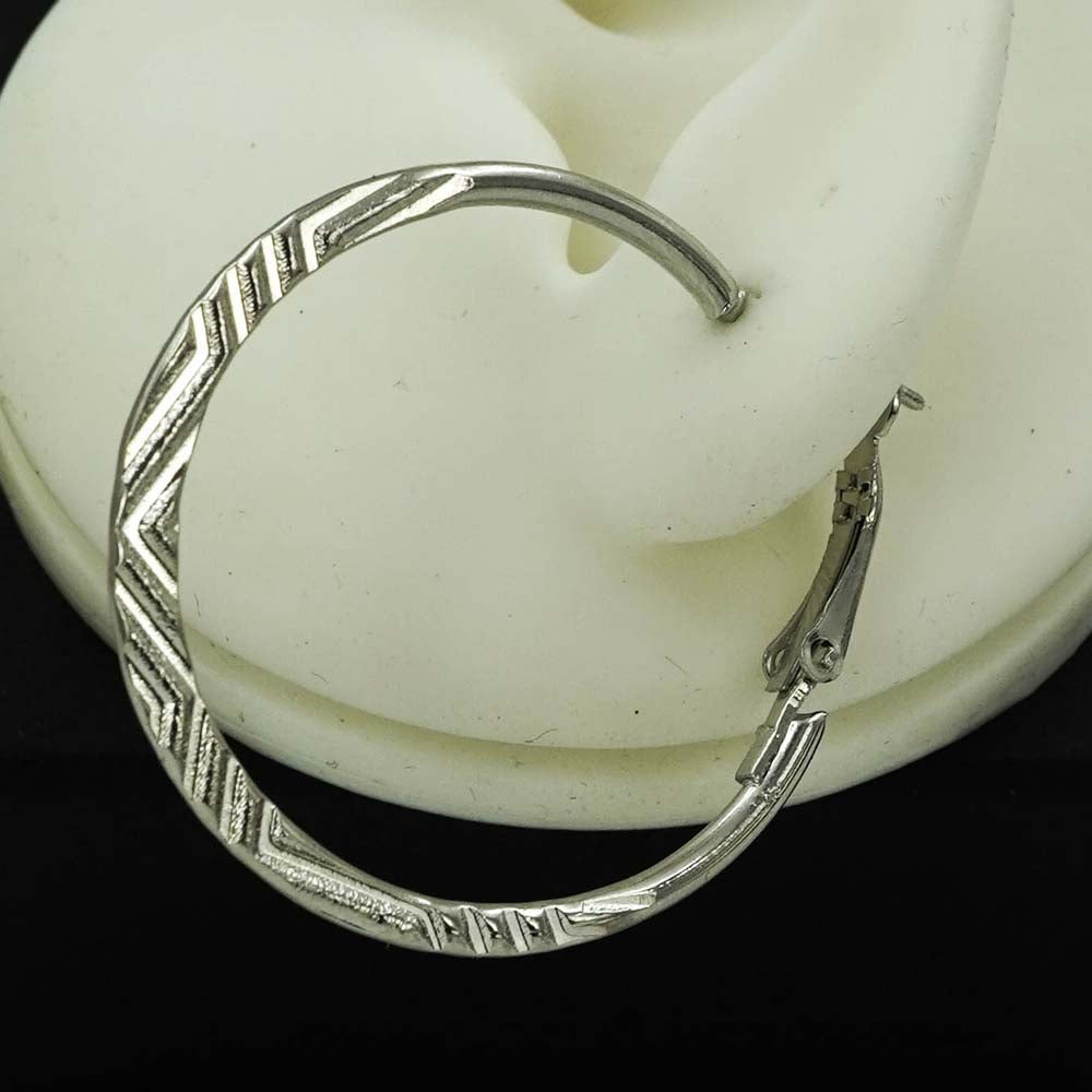 roman silver hoops