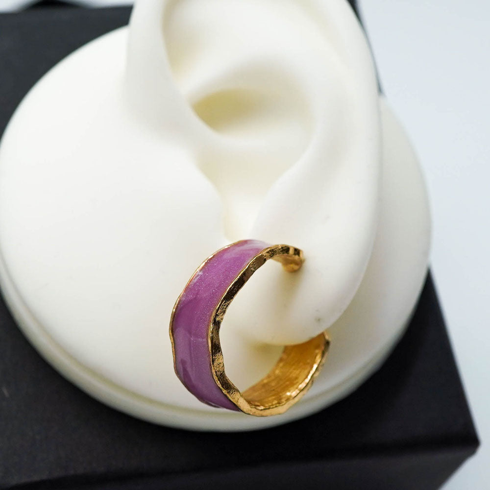 purple enamel hoops