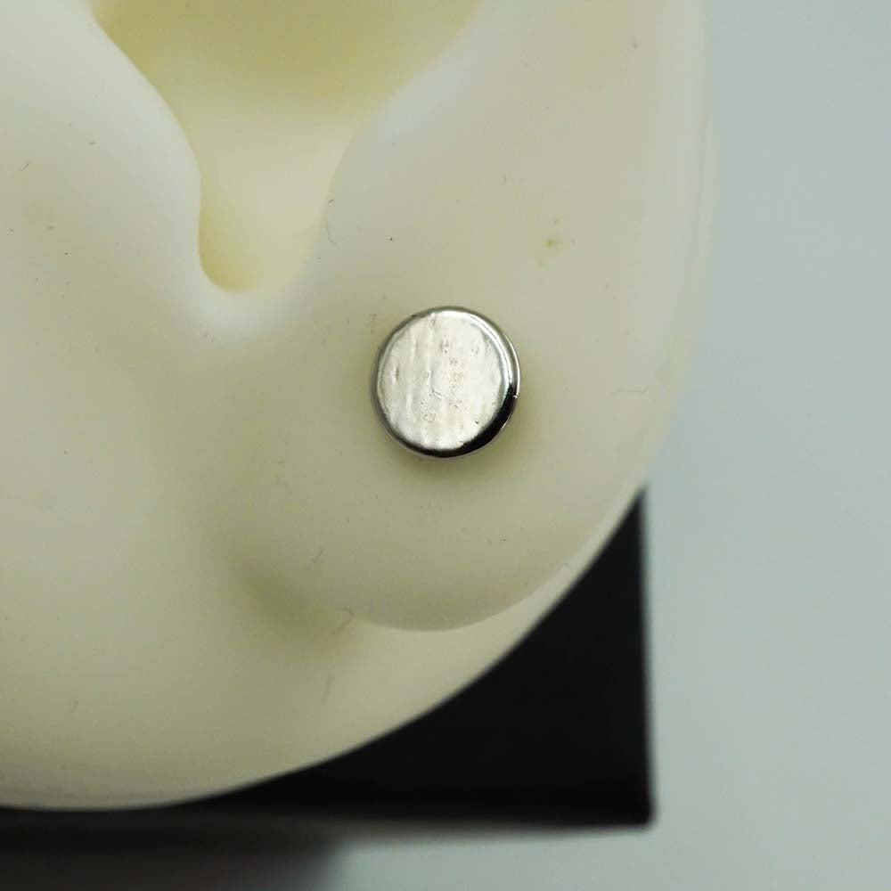 silver disc studs