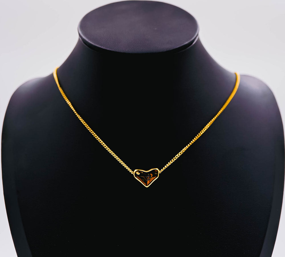 double heart necklace