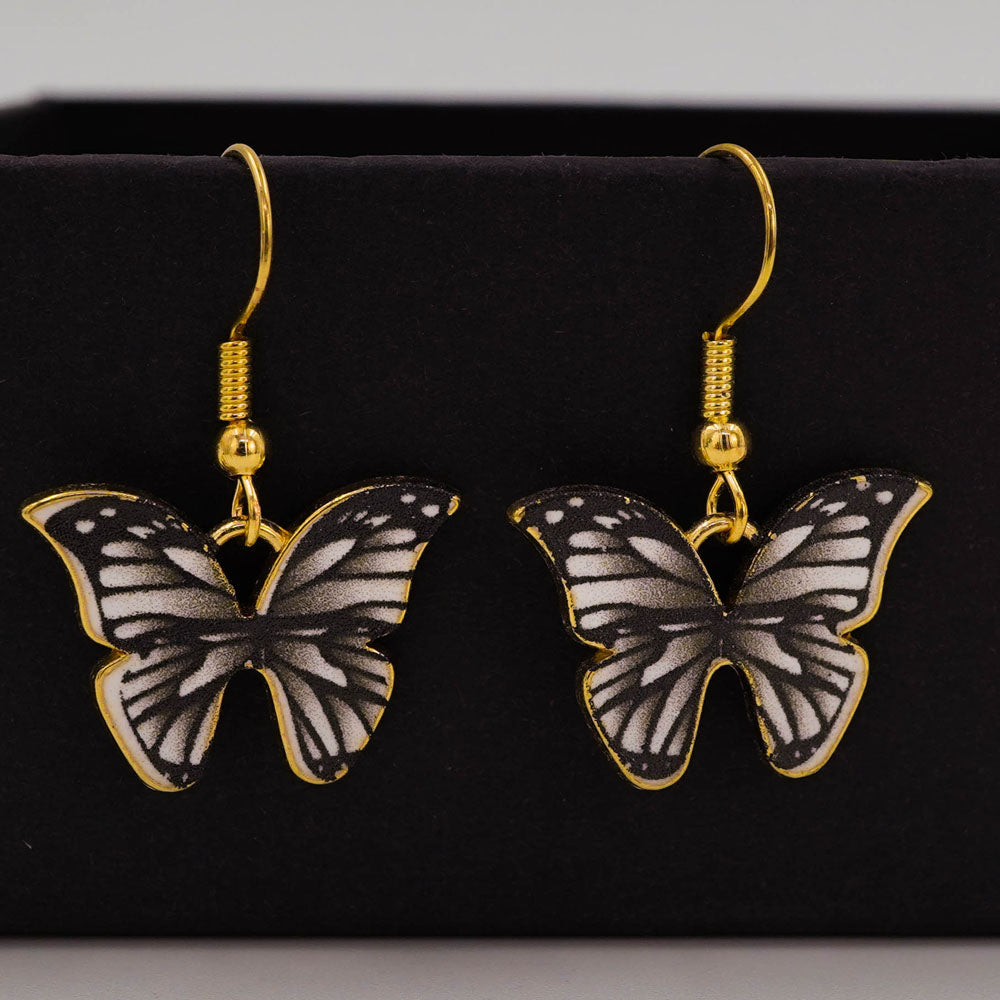 black butterfly earrings