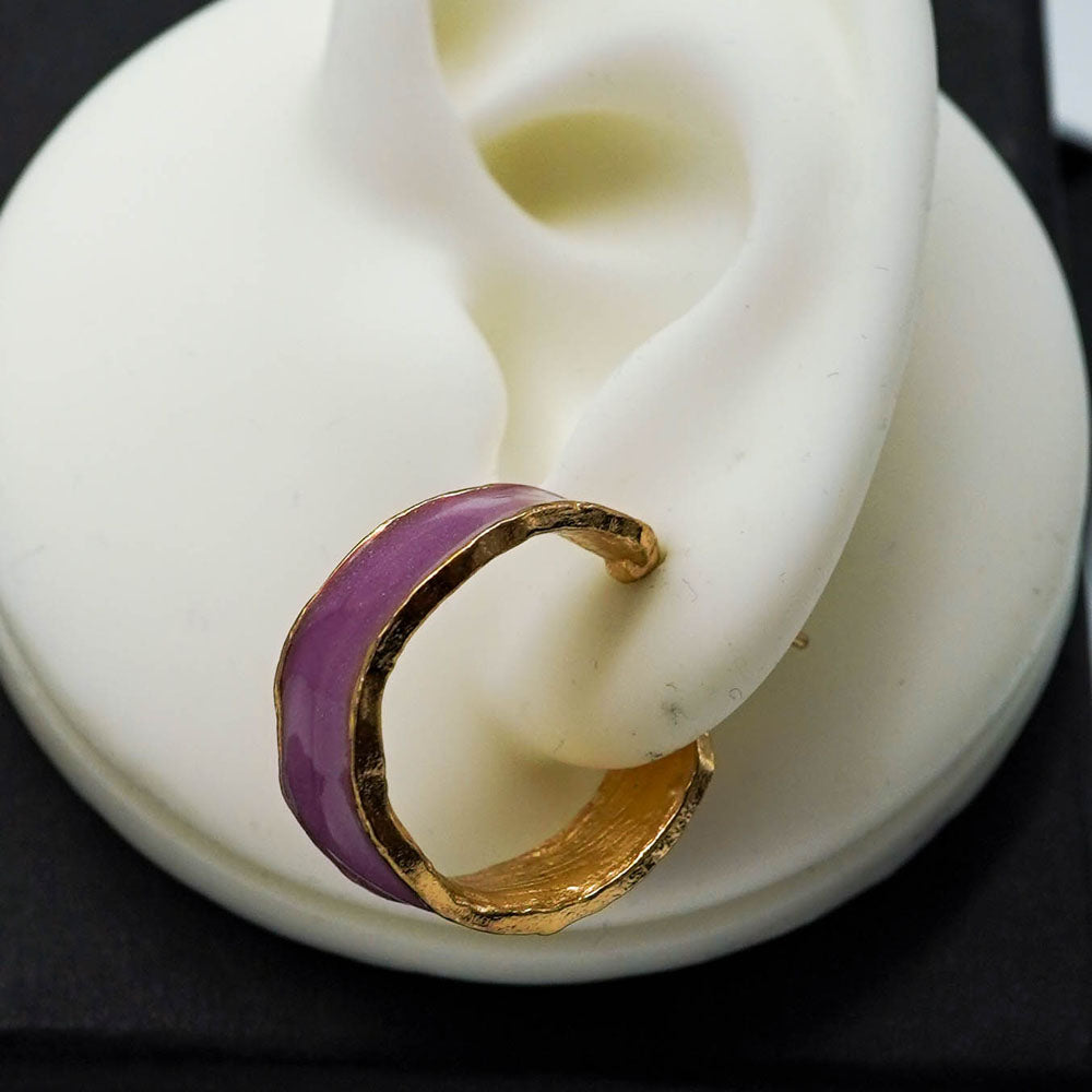 purple enamel hoops