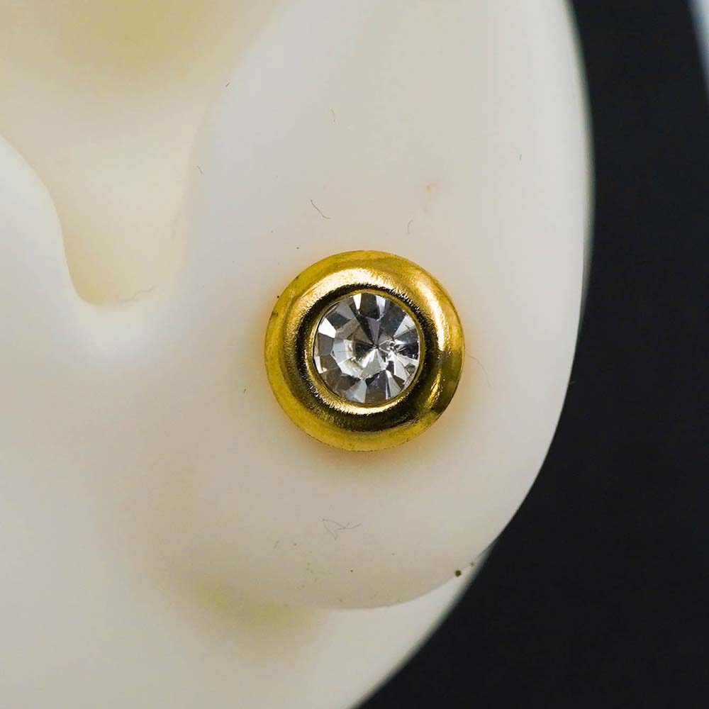 rounded zircon studs