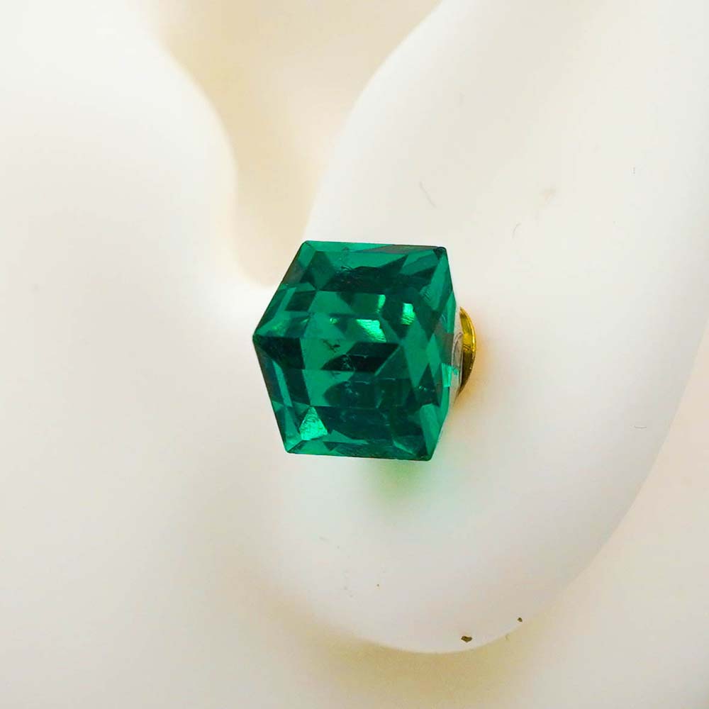 green cubic studs