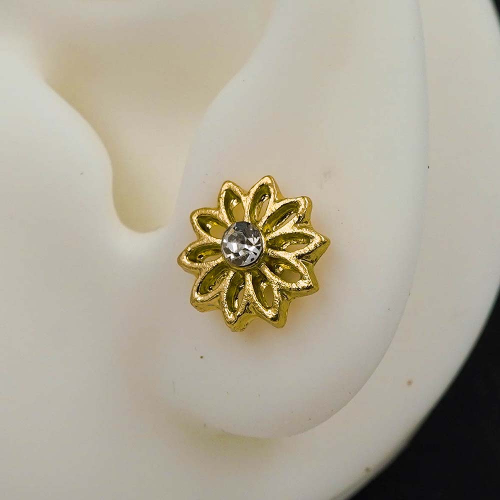 flower studs D1004