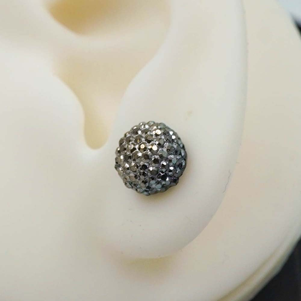 silver disco studs