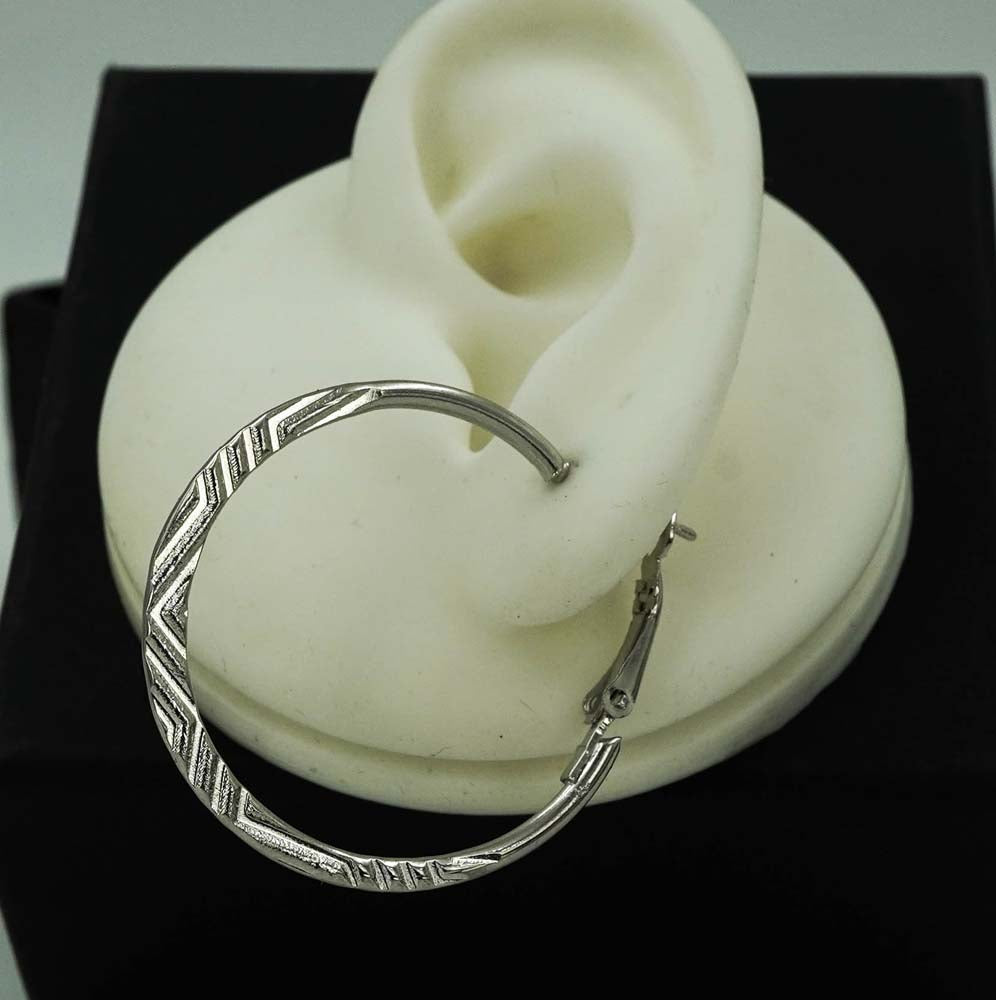 roman silver hoops