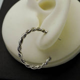 silver twisted hoops