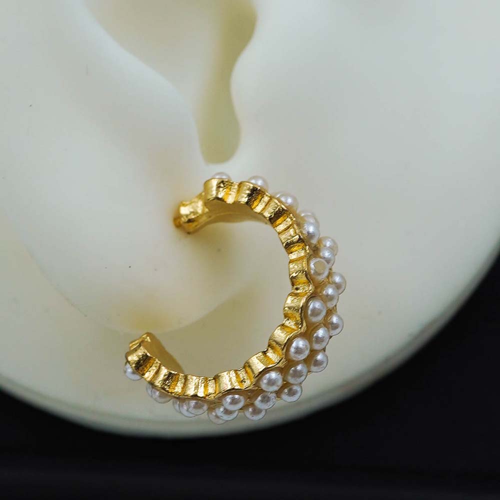 netted pearl hoops