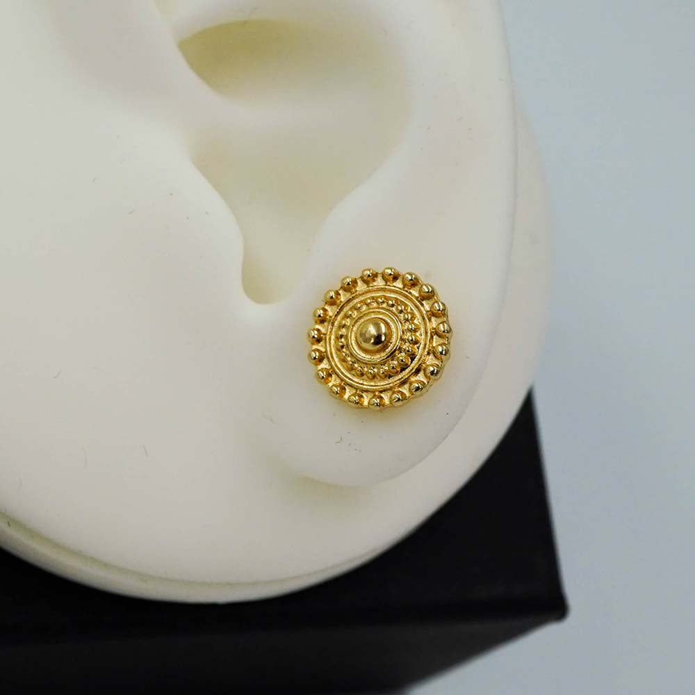 golden traditional studs