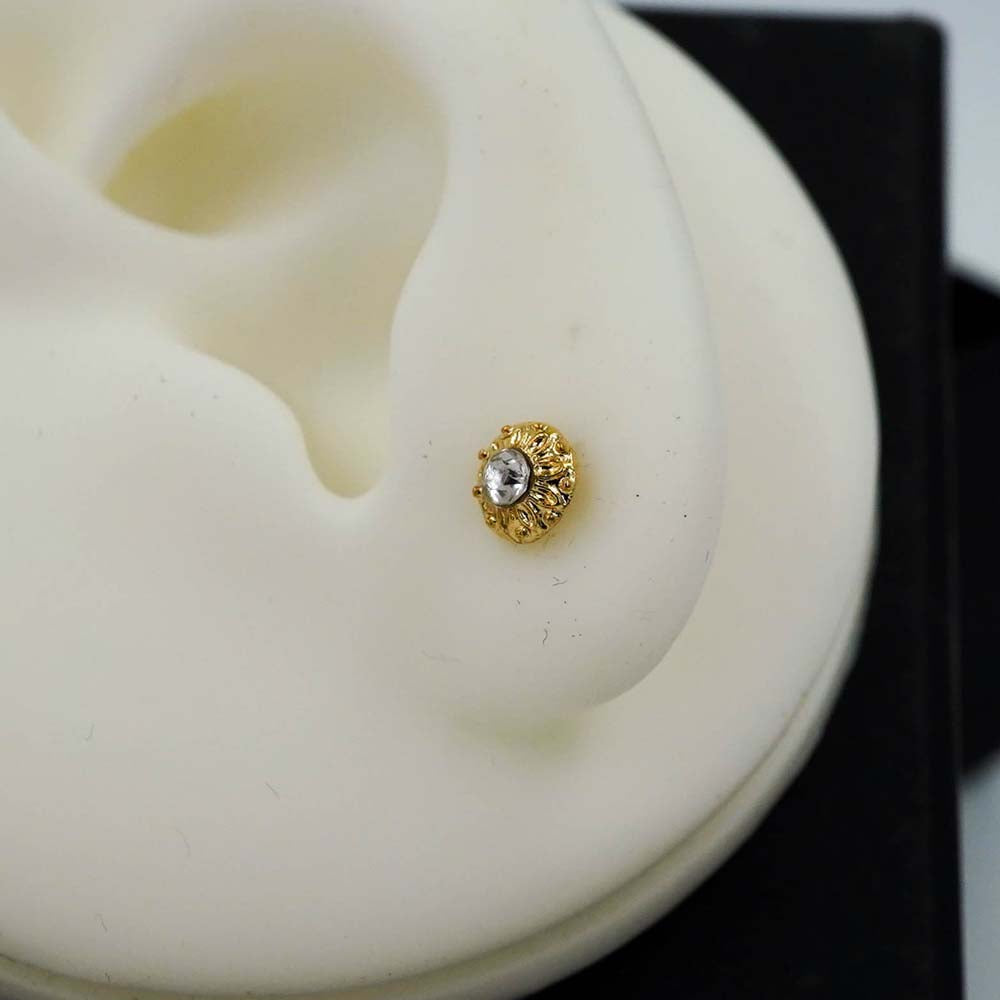 gold rounded studs