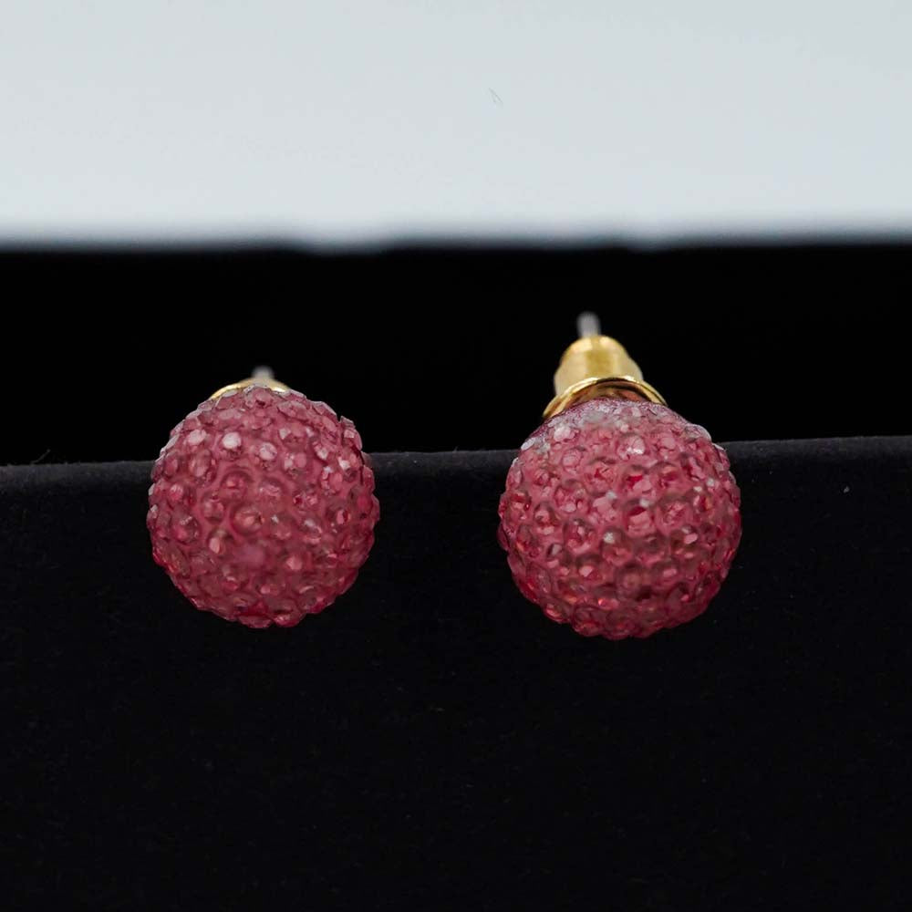 red puff studs