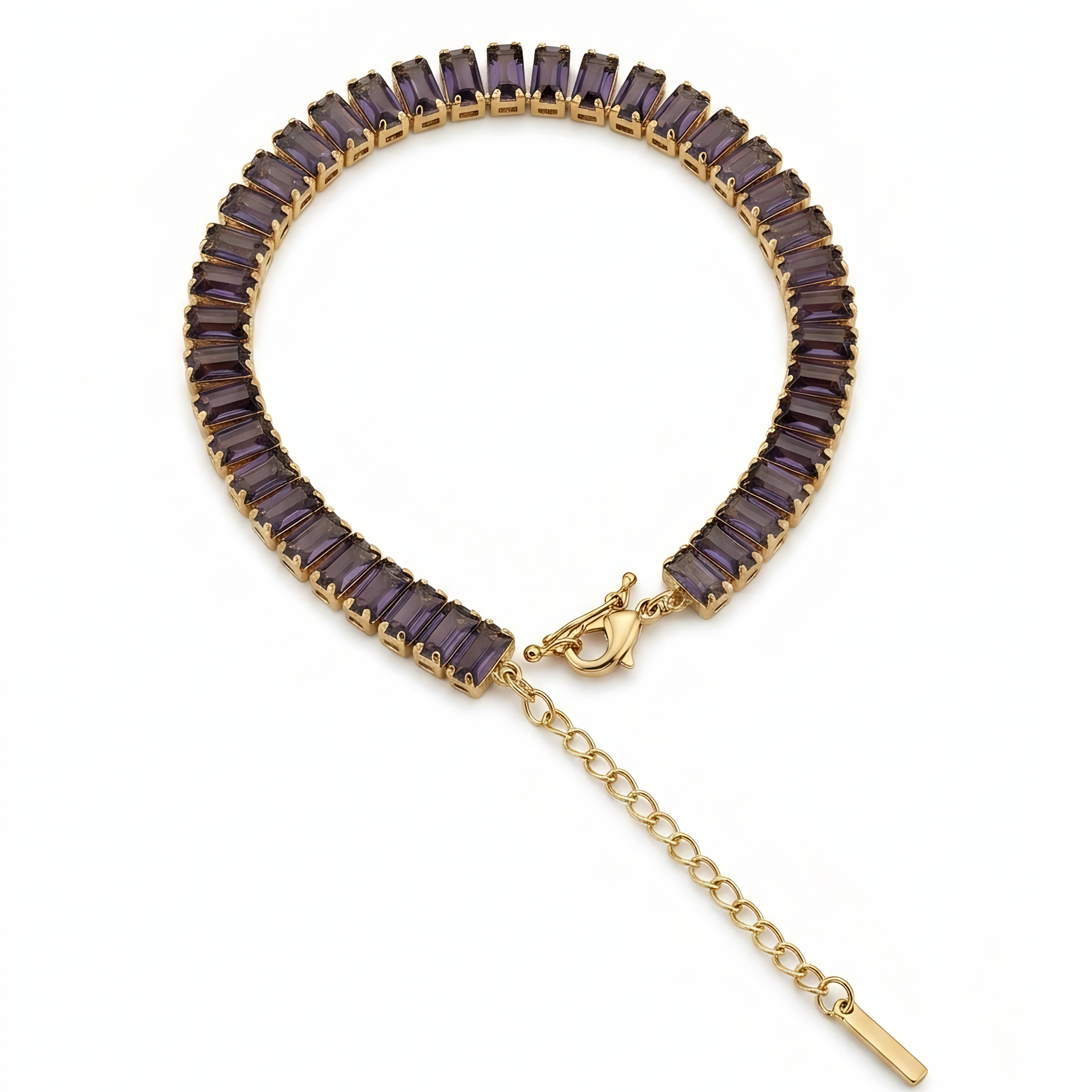 Purple Zircon Tennis Bracelet D383