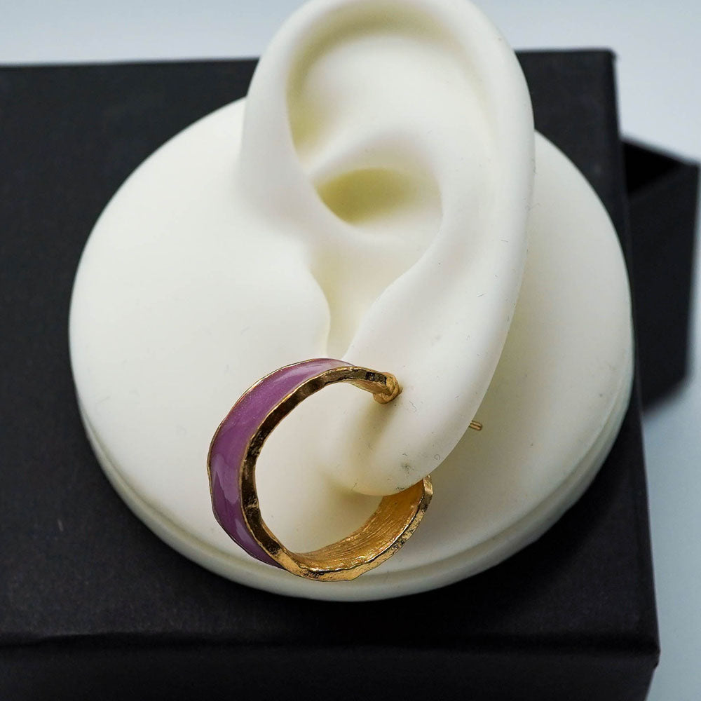 purple enamel hoops