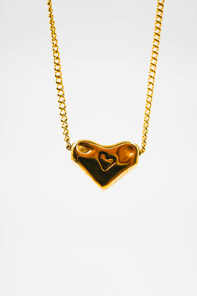 double heart necklace