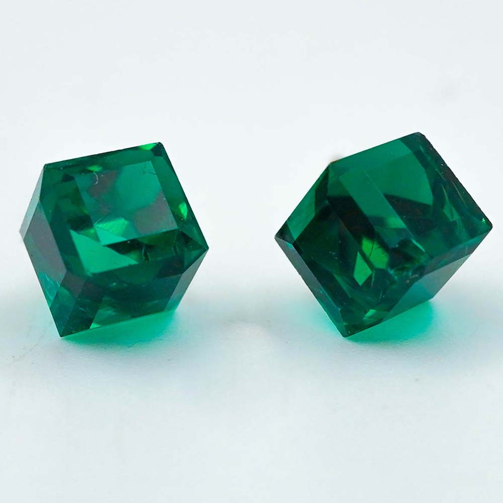 green cubic studs