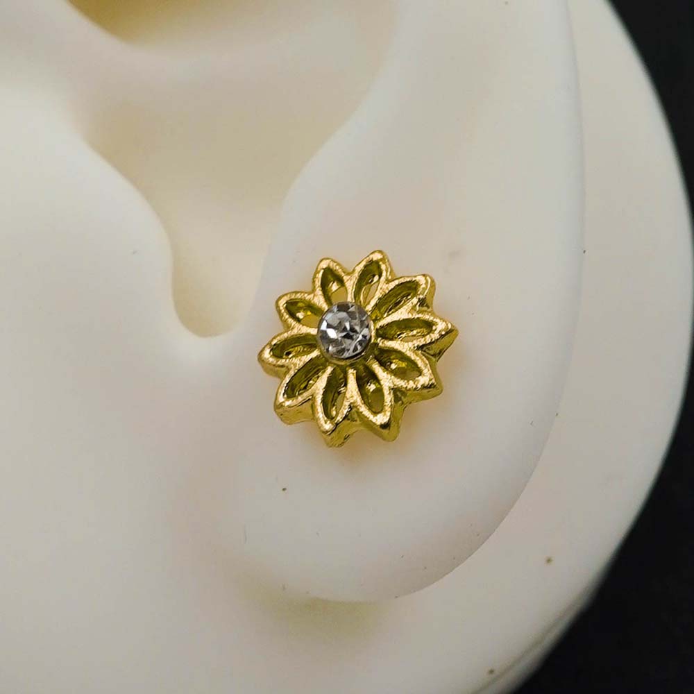 flower studs D1004