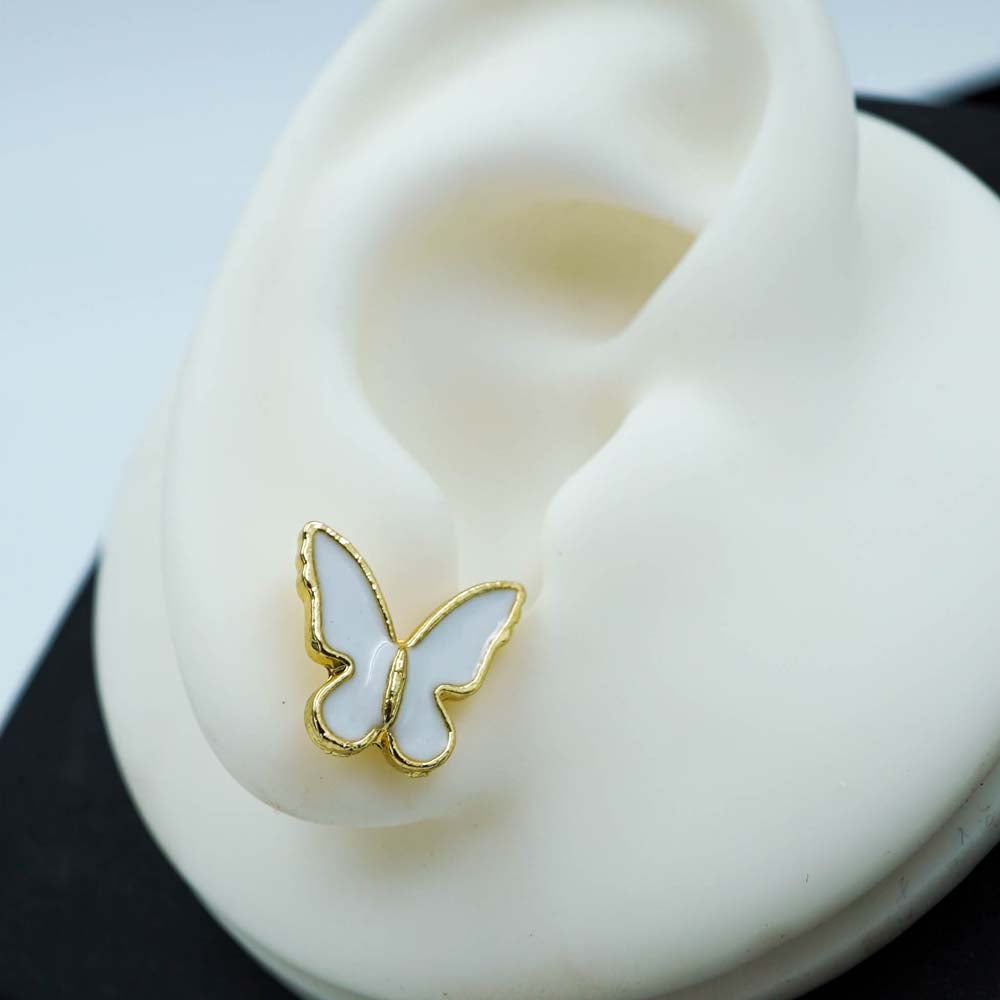 white golden butterfly