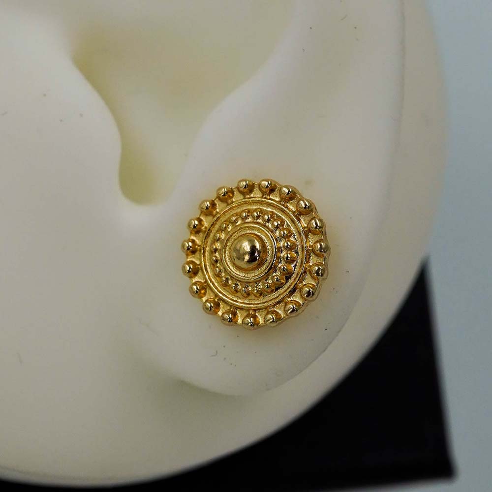 golden traditional studs