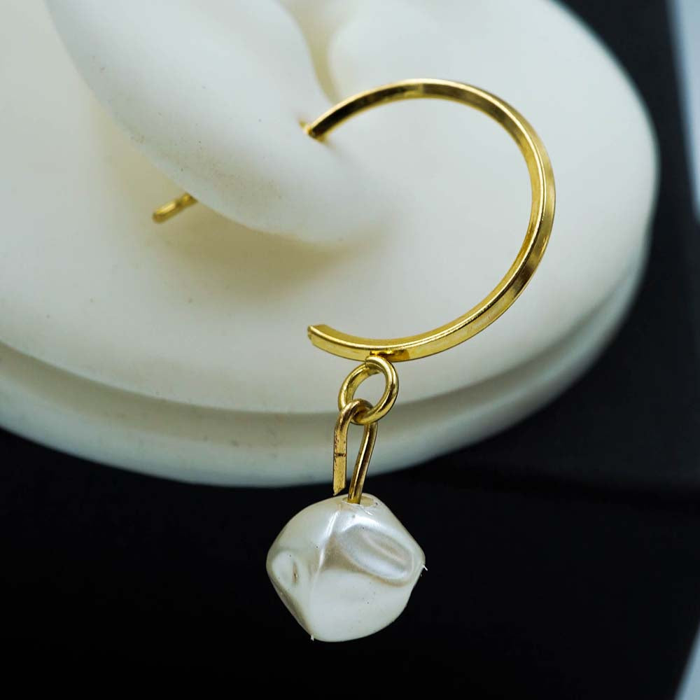 pearl drop hoops