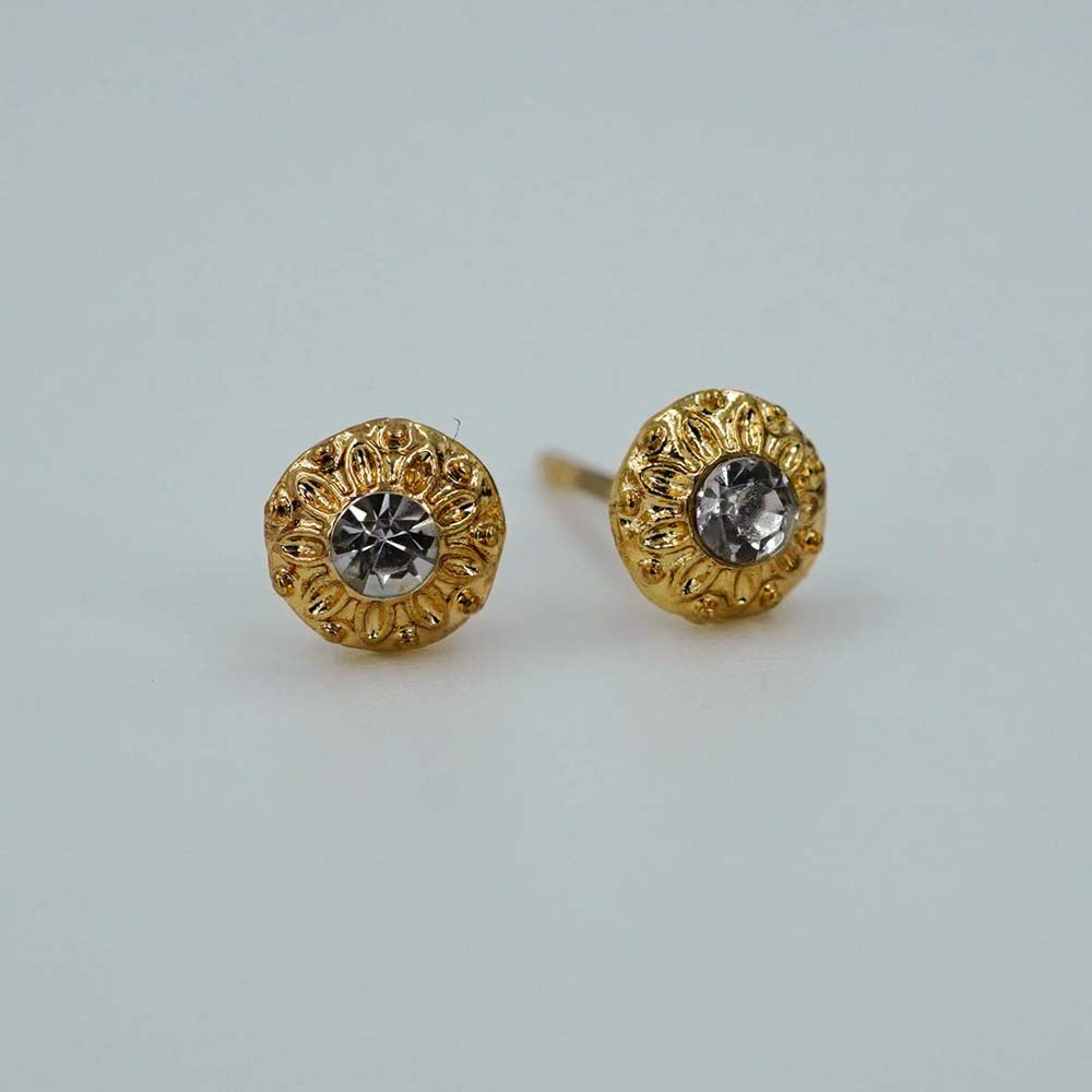 gold rounded studs