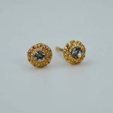 gold rounded studs