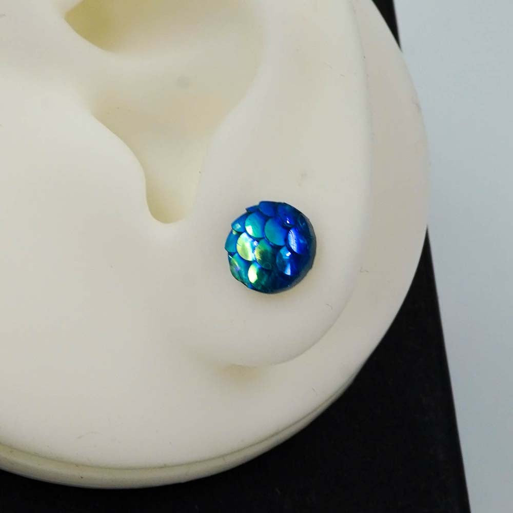 shimmer blue studs