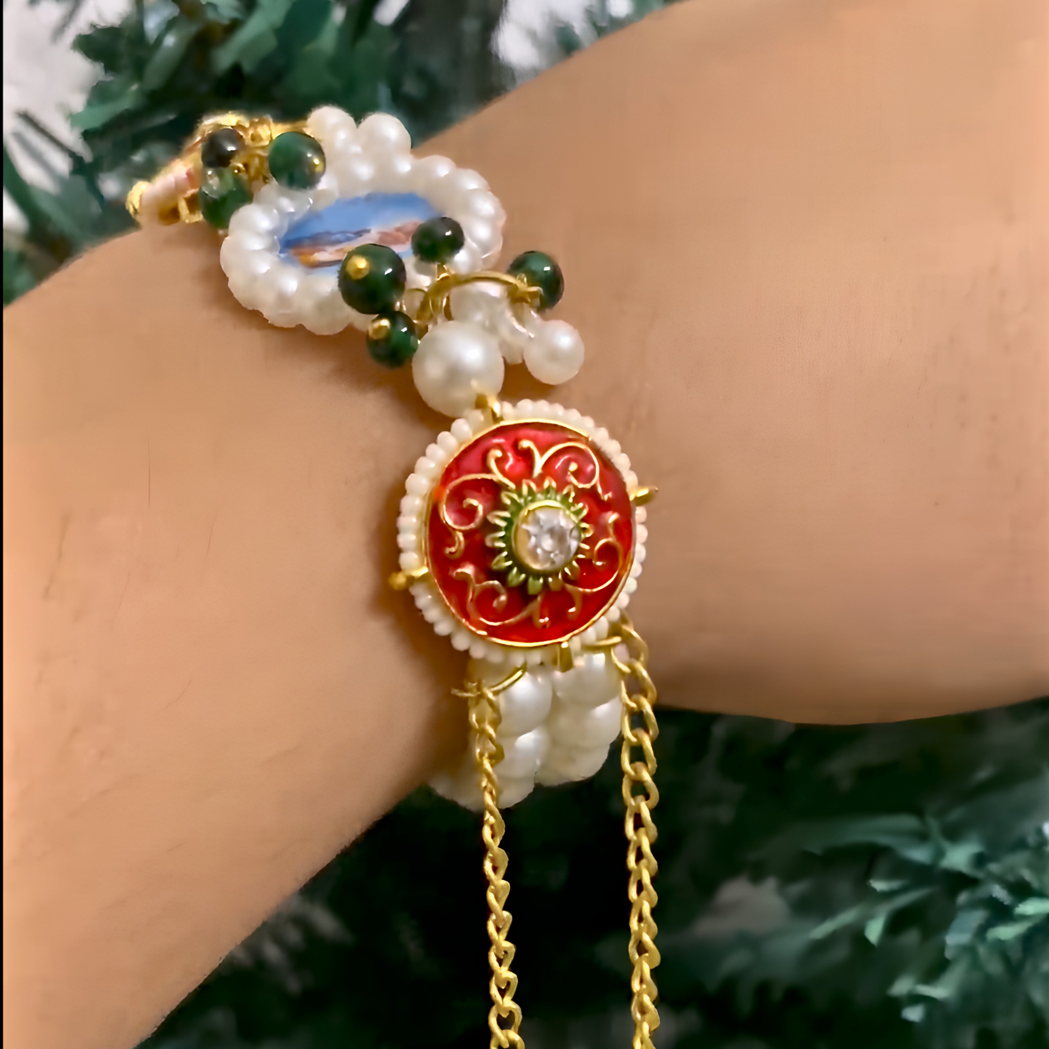 The Crimson Devotion Guru Ji Bracelet