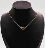 double heart necklace