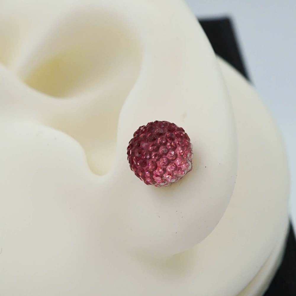 red puff studs